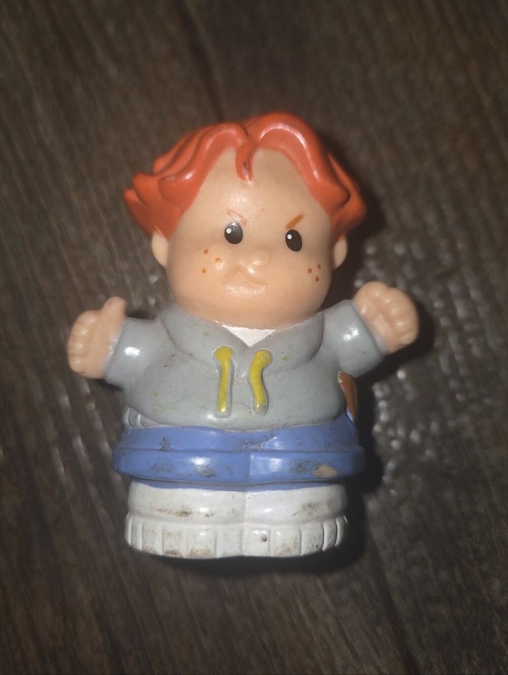 Fisher Price Little People SCHOOL RED-HEAD BOY 1998 BULLY w/ FRECKLES Rare!